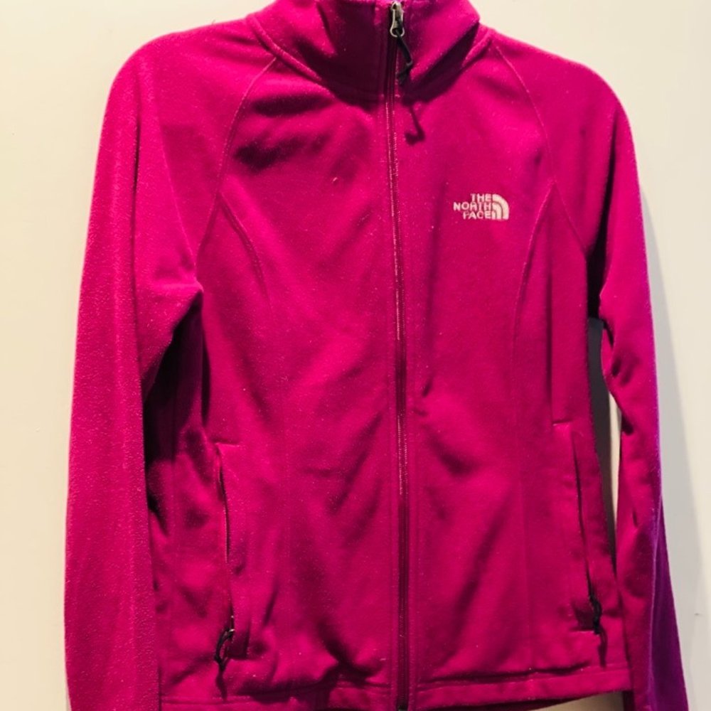The North Face Magenta Fleece Zip-up Jacket Small